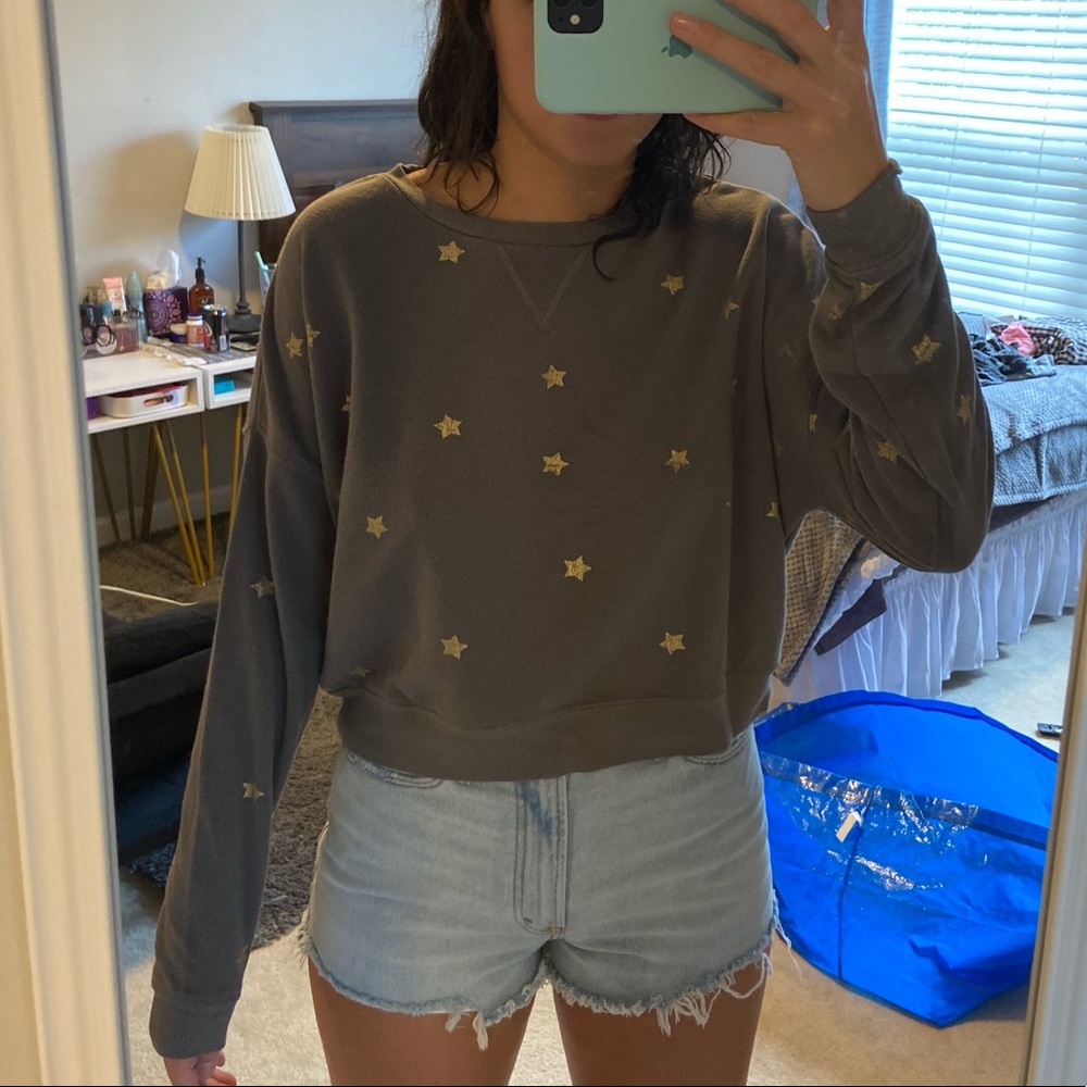 Star cropped sweater